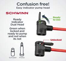 Schwinn Foot Operated Bike Pump - Black, Air Base Plus - View 3