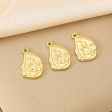 3 Pieces Of Handmade DIY Pendant Jewelry, Copper Inlaid With Zirconia, Plated With 18K Gold, Available In Various Styles Such As Flowers, Crosses, And Heart Pendants. Exquisite And Fashionable Accessories That Can Be Made Into Earrings, Necklaces, Bracelets, And Anklets. Also A Great Gift For Friends.