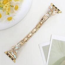 1pc Women's Luxury Cat's Eye Crystal Zinc Alloy Bracelet Strap Band Compatible With Apple Watch Band 38mm 40mm 41mm 42mm 44mm 45mm 49mm (S10 42)Mm (S10 46)Mm,Niche Exquisite Rhinestone Metal Decorative Strap Compatible With Iwatch Series Ultra 2 S10 SE 9 8 7 SE 6 5 4 3 2 1, Fine Women Fashion Watch Accessories, Smart Watch Strap/Band, Unique Personalized And Style Strap, Party, Banquet, Valentine's Day/Mother's Day Gifts,Fashion Accessory