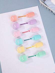 6pcs/Set Cute Highlighter Pen Mini Fluorescent Pen Student Drawing Watercolor Pen Set