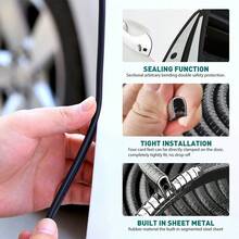 20FT Car Door Seal Strip For Car Weather Stripping Universal Self Adhesive Large Auto Door Soundproofing Weatherstrip For Pickup Truck SUV RV Boat - màu đen - Xem 10