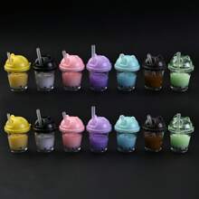 1pc First Generation And Second Generation Imitation Finished Pearl Milk Tea Cup Accessories, Doll Clothes With Hanging Accessories Cat's Ears (Steamed Cat-Ear Shaped Bread) Straw Cup Diy Butter Glue Key Chain Hanging Accessories