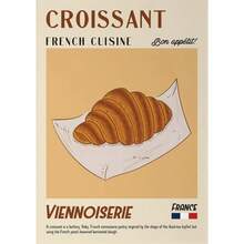 Món ăn Pháp Món tráng miệng Ẩm thực Croissant Mexico Taco Phim hoạt hình Poster Tranh vải Canvas Nghệ thuật treo tường Hình ảnh Nhà bếp Quầy bar Trang trí nhà Khung tùy chọn - Nhiều màu - Xem 33