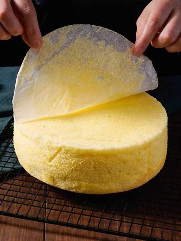 50 piezas de salvamanteles redondos, papel absorbente de aceite para moldes de hornear, forros de papel de silicona para hornear en el horno