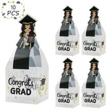 20PCS Transparent Graduation Gift Box For Party Grad Candy Boxes Graduation Gift Boxes For Graduation Party Favor Decoration