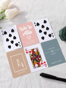 Photo Gallery Custom Playing Cards, Upload Your Own Design Personalized Deck Of Cards Custom Personalized Playing Cards With Photo, Wedding Guest Book Alternative, Signing Book, Guest Cards Deck, Wedding Favors - Multicolor - View 6