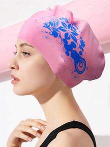 Women Long Hair Swim Cap, Silicone Swim Cap With Ear Protection, Swimming Cap For Long Hair, Suitable For Men & Women, Special Design Waterproof Slip-Resistant Long Hair Swim Cap For Adults, Beach Essentials, Beach Accessories, Pool Float - Multicolor - View 18