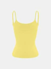 Camiseta de tirantes finos con espalda descubierta, elástica y casual para mujer de XLLAIS