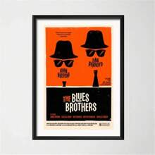 1PC The Blues Brothers Retro Vintage Movie Music Band Art Canvas Poster Classic Wall Decor For Home Office And Living Room Optional Frame