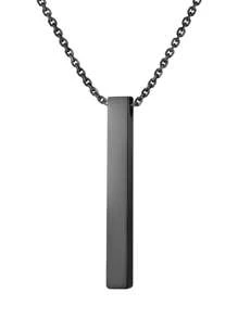 1 pieza Colgante personalizado, texto grabado con láser Barra sólida de acero inoxidable personalizada Colgante de acero de titanio