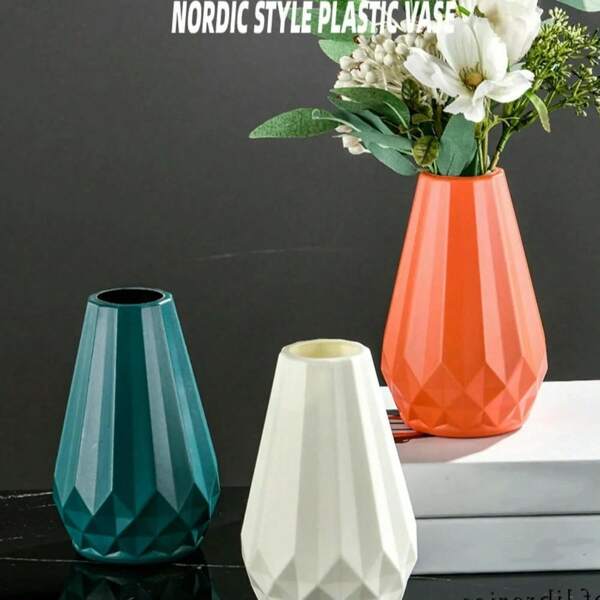 1pc Modern Minimalist Style Vase, Handmade Large Flower Vase As Home, Living Room, Kitchen, Office, Wedding Central Decor