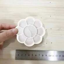 5 件/10 件/20 件迷你花形塑料调色板 - 水彩和水粉画艺术混合托盘，返校，学校用品
