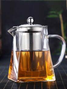 1 Stück hitzebeständiger Glasteekanne, hochtemperaturbeständig, dickwandige Teekanne mit großer Kapazität und Filter, Kung Fu Tee Set