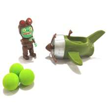 Juguete lanzador de pelotas Plantas vs Zombies avión disparador plástico juego infantil de destreza regalo divertido para niños y coleccionistas - Multicolor - Ver 2