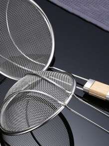 1pc/3pcs 15.8in/40cm Stainless Steel Slotted Spoon, Strainer Ladle, Kitchen Cooking Utensils For Drain, Fry, Strain, Scooping Perfect For Home, Cooking, Baking, Serving In Kitchen, Restaurants, Hotels