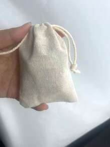 10 Hotel Coarse Cloth Tie Bags, 3x4-Inch Reusable Small Bags, Suitable For Jewelry, Tea, Wedding Party Gifts, Small Gift Packaging, Wedding Gift Packaging Bags, Valentine's Day Packaging Bags, Packaging Bag Gifts