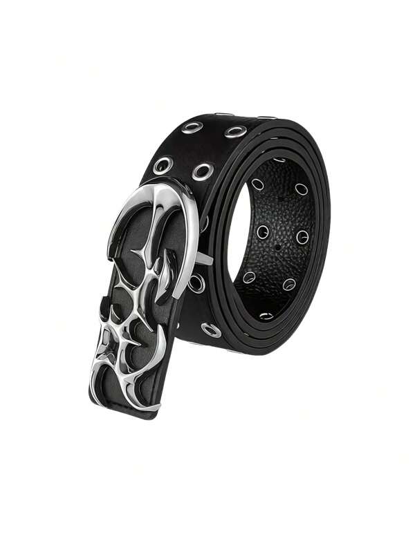 New Stylish Y2K Hollow PU Leather Fashion Punk Belt For Men - Accessory For Gift Giving Or Personal Style