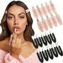 20/50/100pieces/Set Delicate Solid Color Hair Clips, Includes Black, White, Pink Painless Clips - Suitable For Girls And Women, Suitable For Casual Makeup Washing Face Clips - Retro Seamless Clips With Tassel, Daily Essential, All Seasons