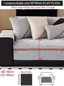 1pc All Season Sofa Cover Cushion, Modern Simple Anti-Slip Sofa Seat Pad, Dust-Proof Washable Sofa Blanket, Light Gray Soft Fading Resistant Bedroom Decor Pet Friendly Slipcover, Fit For Corner Sofa, Bedroom, Office, Living Room Combination Furniture, L-Shaped Sofa And 1/2/3/4 Seater