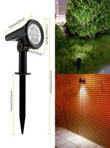 1pc Solar Resin Stone Lights, Outdoor LED Warm White/White Spotlight Landscape Lamp, In-Ground, Polished Surface, Portable With Switch Control, Suitable For Parks, Villas, Lawns, Wedding, Birthday Decorations - IP44