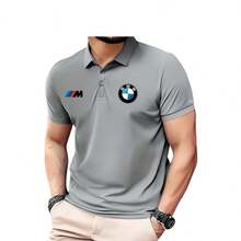 MHP BMW Men's Polo Shirt, Sporty And Sophisticated Style, Premium Mesh, 3-Button Closure - Xám - Xem 1