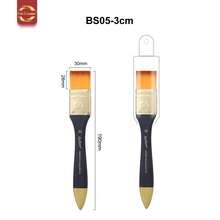 专业画笔 – 黑金色手柄，配密实尼龙毛和铝制套圈 – 扁平、圆形和斜角笔尖，适用于丙烯、油画和水彩 – 适合学生、初学者和艺术家的美术用品 – 返校必备 - 均碼 - 查看 17