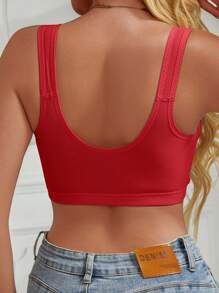 Women's EssElegance Lace Back Hook Adjustable Padded Wireless Comfortable Bra