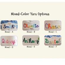 Personalized Handmade Woven Storage Basket DIY Name Gift Basket For Cosmetics, Toys, Home Decor, Multipurpose Large Capacity Desktop Organizer Bin For Living Room, Bathroom