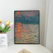 1 tấm áp phích nghệ thuật phim trường phái ấn tượng trừu tượng phong cách Claude Monet trang trí tường phòng bar quà tặng khung tùy chọn - Nhiều màu - Xem 20