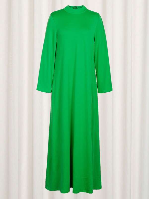 Women's Middle Eastern Robe Long Sleeve Elegant Loose Dress