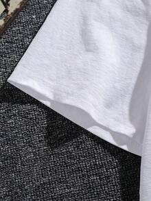 Sleeping Cat With Humorous Text Large Size Women's Short-Sleeved T-Shirt (Non-Sports) - White - View 4