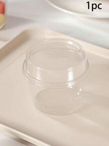 20 Pieces Of 8.45-Ounce Transparent Plastic Cupcake Containers With LIDS And Spoons - Frozen PET Material, Round, Perfect For Takeout Packaging Of Pudding, Ice Cream, Cheese, Fruit Salad And Dessert