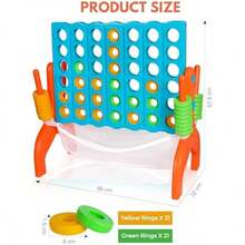 Giant Four In A Row Strategy Game Premium Quality Four In A Row Game For Aged 3 And Up Perfect For Indoor And Outdoor 4 In A Row Fun Family Gatherings And Parties - As Pic - View 6