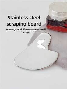 2pcs Stainless Steel Gua Sha Massage Board, Heart & Dolphin Shaped, Face, Neck, Lymphatic Drainage, Full Body Muscle Relaxation