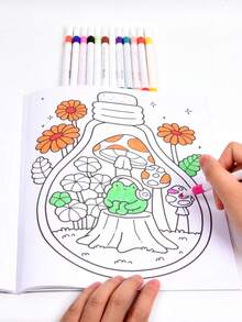 1pc 40 Page FRESH GLOW Coco Coloring Book For Adults And Kids, Bold And Easy, Simple And Big Designs For Relaxat Colouring Books Christmas,Christmas Halloween Gift, Birthday Present, Children's Day,Student Supplies, Back To School Supplies - Multicolor - View 4