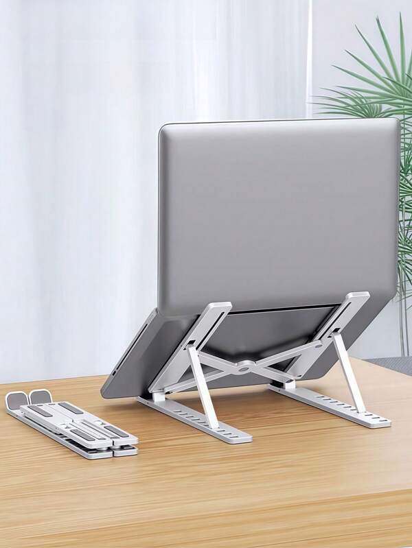 1 Stück faltbarer, einstellbarer Laptop-Ständer, Kühlbasis für den Schreibtisch, Tablet-Ständer für alle Laptop-Modelle, aus Kunststoffmaterial, mit 10 verstellbaren Winkeln