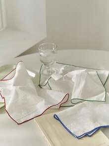 6/12/240件装复古欧式风格纯色防皱餐巾，40*40厘米，婚礼派对节日装饰桌布和餐巾 - 彩色 - 查看 1