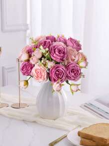 1/3/30PCS Artificial Flowers, Silk Peony Bouquets, Fake Roses, Autumn New Year Decoration, Wedding Vases, Family Restaurant Bedroom Decoration, Holiday Birthday Party Accessories, Outdoor Garden Decoration, Valentine's Day, Gifts