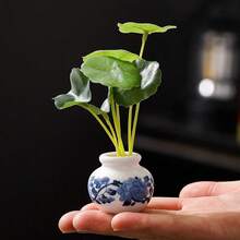 1PC Mini Blue & White Porcelain Vases, Glazed Porcelain Vases, Blue Chinoiserie Decorative Ceramic Flower Vases For Home Decoration, Chinoiserie Porcelain Classic Flower Dark Blue Vases For Home Table Centerpieces Room Decor Glass Vase - Multicolor - View 9