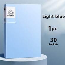 1 pieza Carpeta transparente de documentos, tamaño A4 con capacidad de 20/30/40/60/80/100 páginas, 6 colores disponibles, portafolio de archivos de empresa, organizador de exámenes estudiantiles, portador de suministros de oficina, impermeable y a prueba de suciedad, carpeta de almacenamiento de gran capacidad, tono pastel, portador de partituras, registro de chequeos de embarazo familiar, regalo de regreso a la escuela/graduación, bolsa de documentos comerciales, material de PP, álbum de ilustraciones, portador de certificados de premio