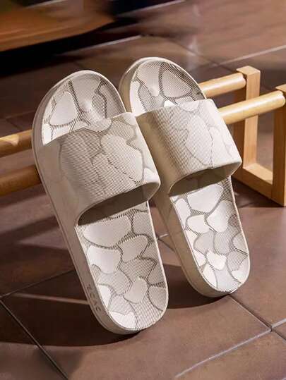 女士迷彩室内家居浴室防臭EVA沙滩拖鞋，可穿戴户外