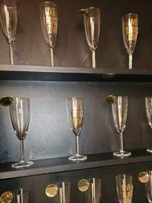 1/30pcs/Set Acrylic Round Drink Cup Decorations, Acrylic Wedding Markers, Champagne Charms Decoration Multi-Functional, Unique Ideal Gifts For Anniversaries,For Valentine's Day,For Mother's Day,For Birthday,For Graduation,For Weddings, Outdoor, Camping