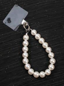 Pearl Phone Lanyard Strap Set | Detachable Long & Short Combo Compatible With IPhone & Android | Stylish Mobile Strap For Travel, Daily Wear & Outfit Matching - Pearl Lanyard Set - View 12