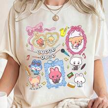 Camia Del Grupo De Miembros De , Camia De Los Persones De Skzoo, Camia De  Que Dominan El Skzoo World Tour 2025, Camia Con Lazo Coqueto, Camia De 1871g High-Quality Pure Cotton T-Shirt With Minimalist Art Pattern Print, Soft And Breathable Fabric, Comfortable And Loose, Suitable For All Day Wear, Graduation Ceony, S-Care Inder, High-End High-Quality Fabric, I Choice For Gift Giving - White - View 1