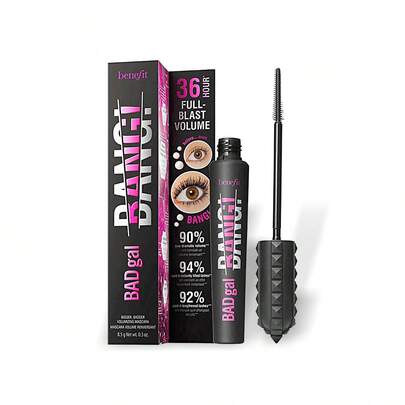 Benefit BADgal BANG! Volumizing Mascara Intense Black Makeup Eyelash Mascara 0.3oz/8.5g Volumizing Lightweight Dramatic Intense Black Smudge-Proof Buildable Long-Lasting Girlfriend Wife Mother Friend Birthday Graduation Party Travel Camping Outdoors School Campus Trip Festivals Anniversary Winter Christmas Special Occasions, Party Bright And Bold Gothic Style