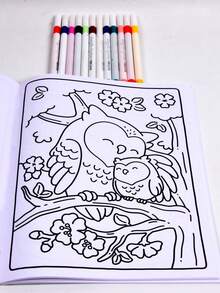 1pc 40 Page FRESH GLOW Coco Coloring Book For Adults And Kids, Bold And Easy, Simple And Big Designs For Relaxat Colouring Books Christmas,Christmas Halloween Gift, Birthday Present, Children's Day,Student Supplies, Back To School Supplies - Multicolor - View 3