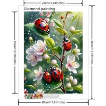 1 pièce Ensemble de peinture de diamant 5D, convient pour les débutants, forage rond complet, craft de canevas à forage complet, comprend des outils de forage et des diamants synthétiques multifacettes étincelants, sans cadre, diverses tailles disponibles, décoration murale idéale pour la maison