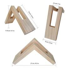 1pc/2pcs Wooden Tissue Box Holder, Triangular Wooden Napkin Holder, Desktop Tissue Dispenser, Natural Wood Color, Suitable For Restaurant, Hotel, Meeting Room, Office Desk, Can Be Used For Party And Daily Use, Also Can Be Used As Autumn Decor Storage Rack - Wood Color - View 10