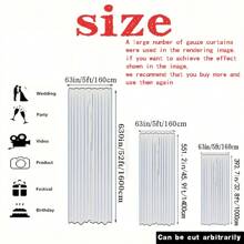 1 pezzo Tenda in voile traslucida bianca/nera/colore champagne, per diversi usi di decorazione per cerimonie e ricevimenti, tessuto trasparente per decorazioni matrimoniali, forniture per matrimoni, sfondo per matrimoni, regalo per San Valentino