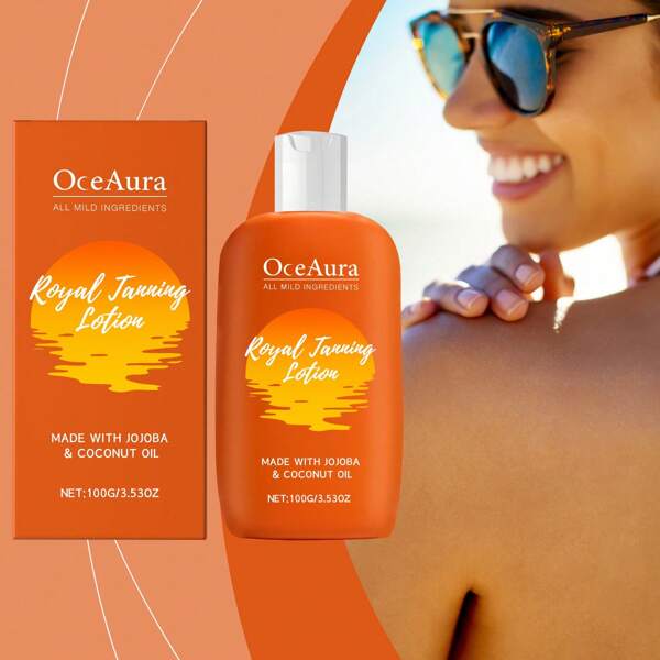 1pc Skin Tanning Lotion Outdoor Tanning Body Skin Nourishing Moisturizing Glow Translucent Lotion